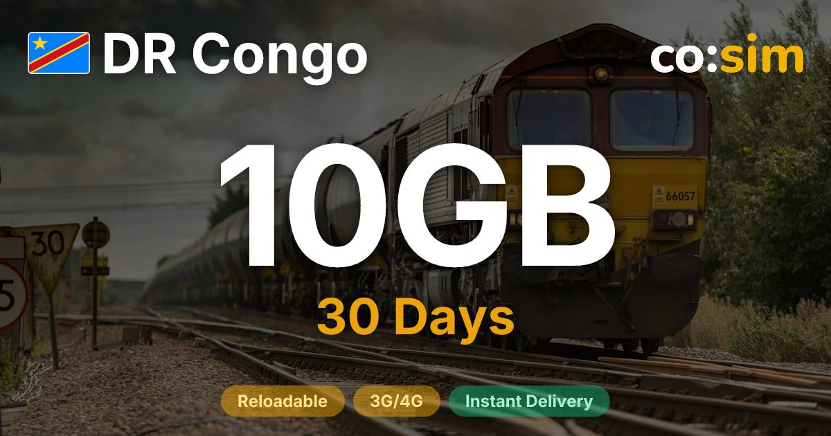 Demokratische Republik Kongo eSIM — 10GB
