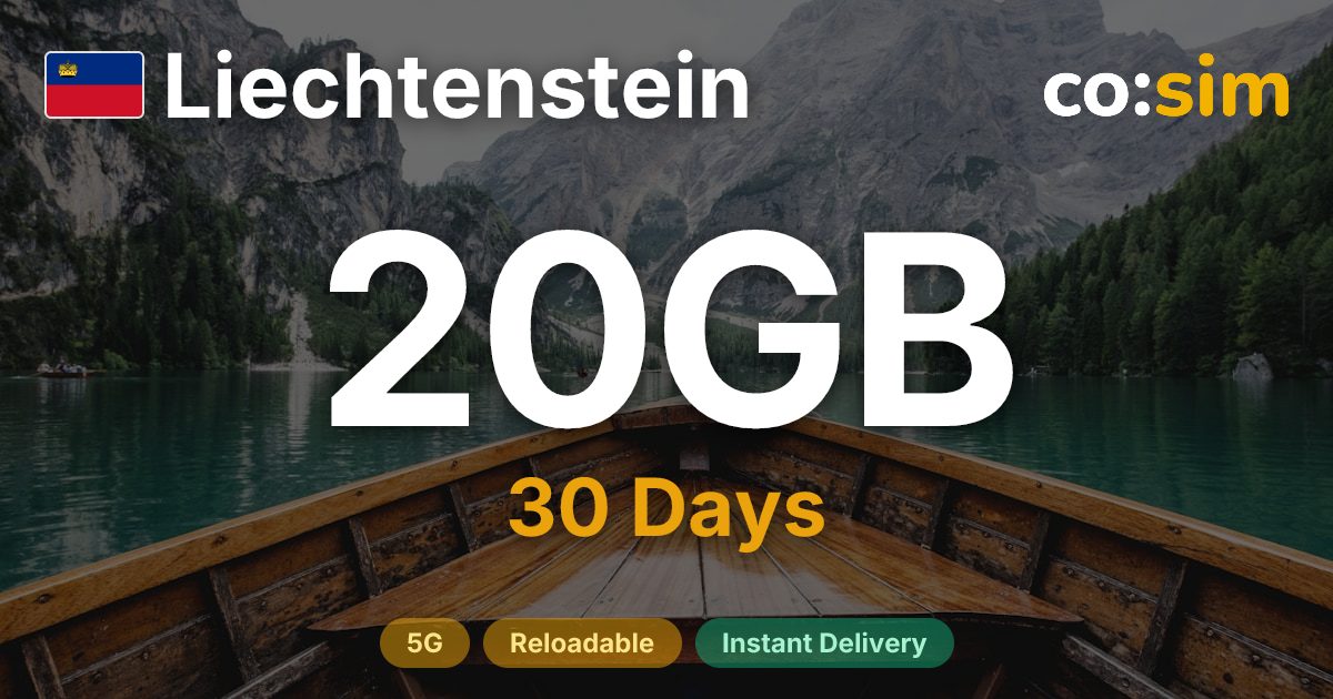Liechtenstein eSIM — 20GB