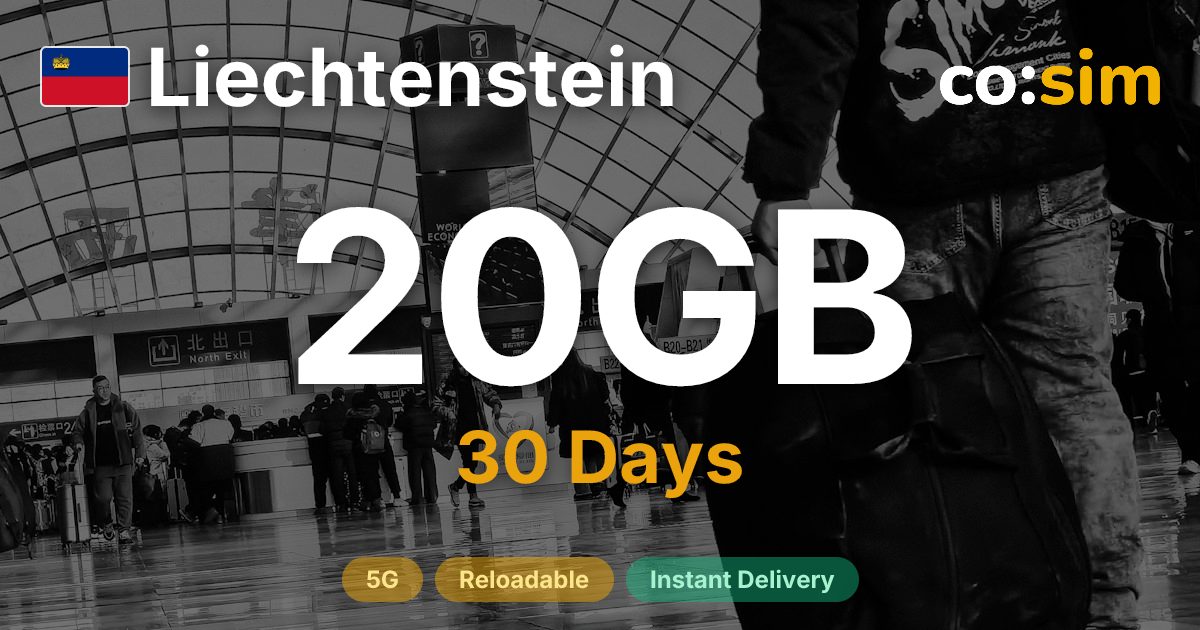 Liechtenstein eSIM — 20GB