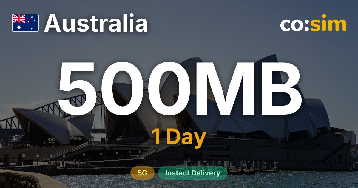 Australia eSIM — 500MB+∞