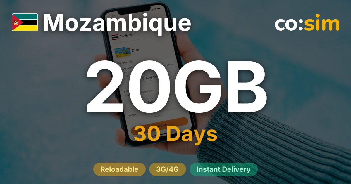 Mozambique eSIM — 20GB