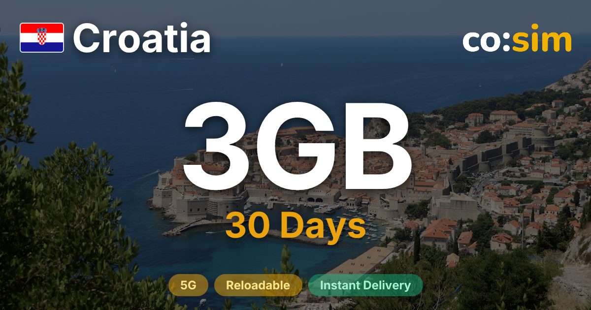 Croatia eSIM — 3GB