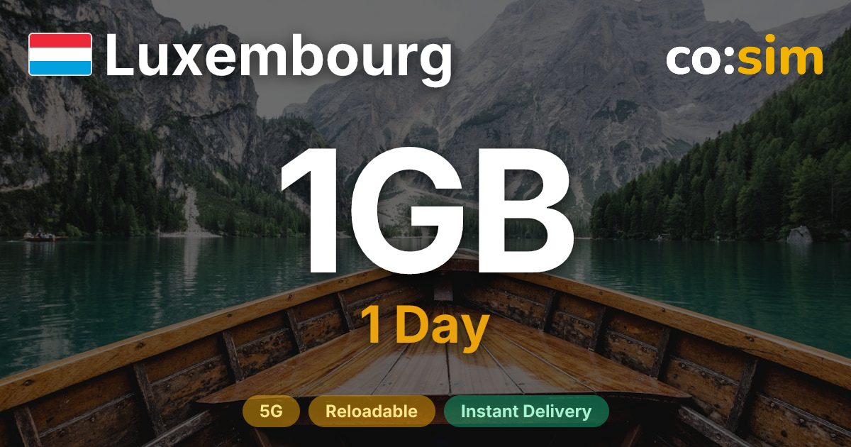 Luxembourg eSIM — 1GB+∞