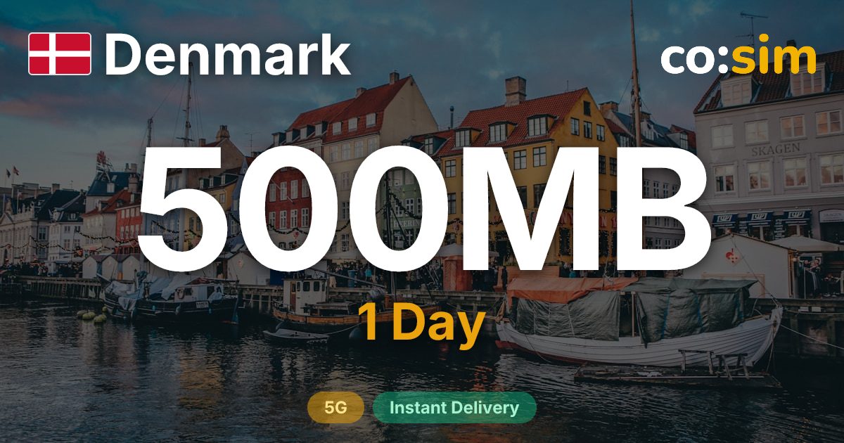 Danemark eSIM — 500MB+∞