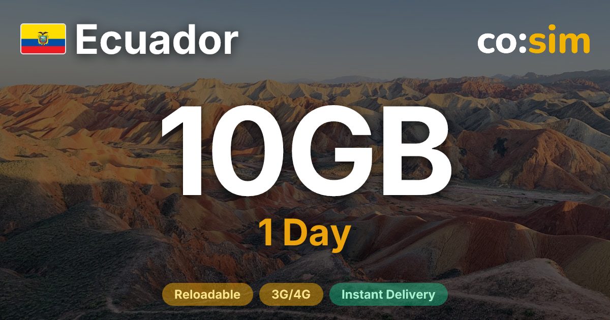 Ecuador eSIM — 10GB+∞