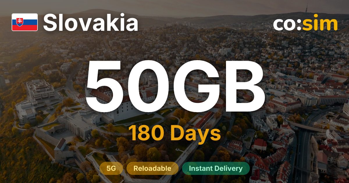 Slovaquie eSIM — 50GB