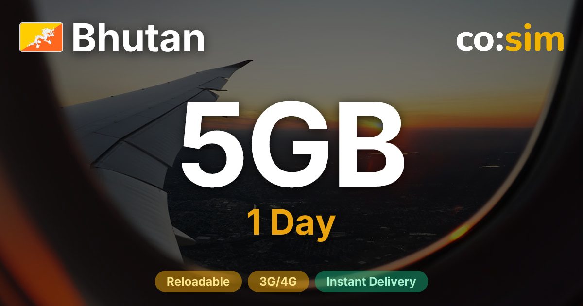 ブータン eSIM — 5GB+∞