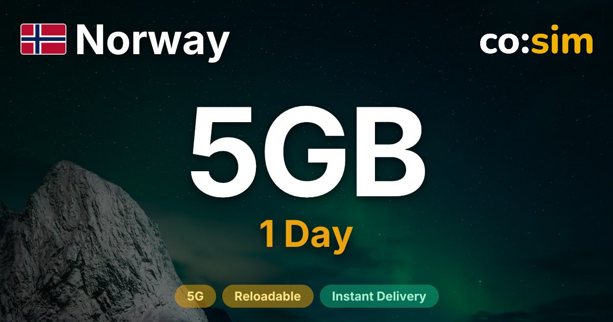 ノルウェー eSIM — 5GB+∞