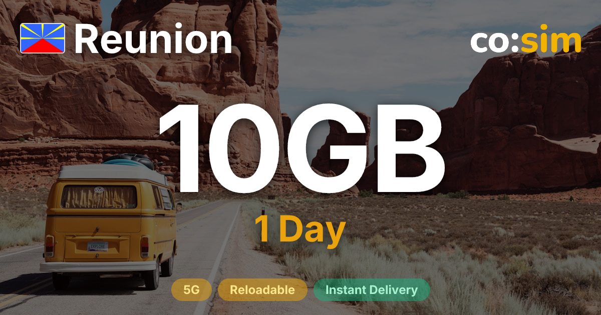 Réunion eSIM — 10GB+∞