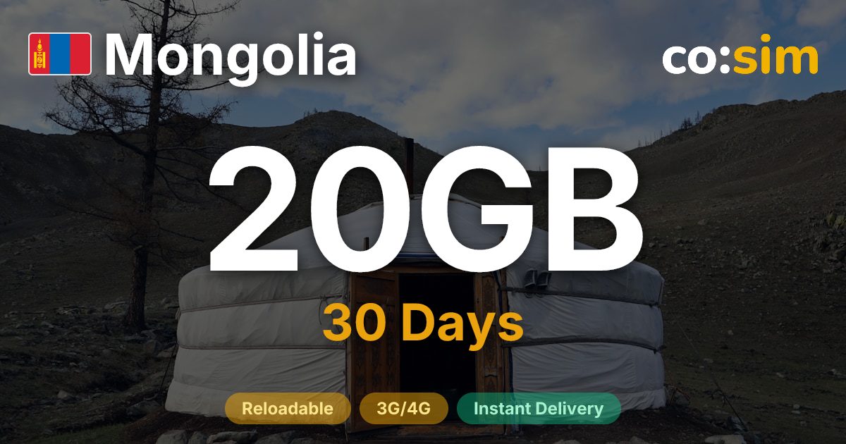 Mongolia eSIM — 20GB