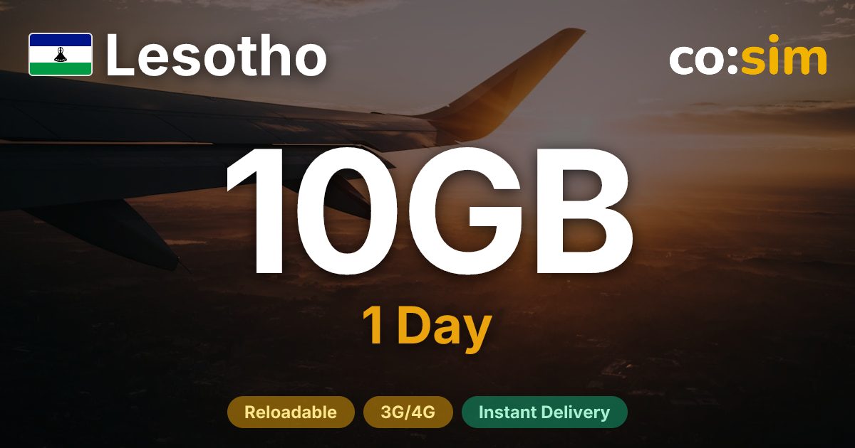 레소토 eSIM — 10GB+∞