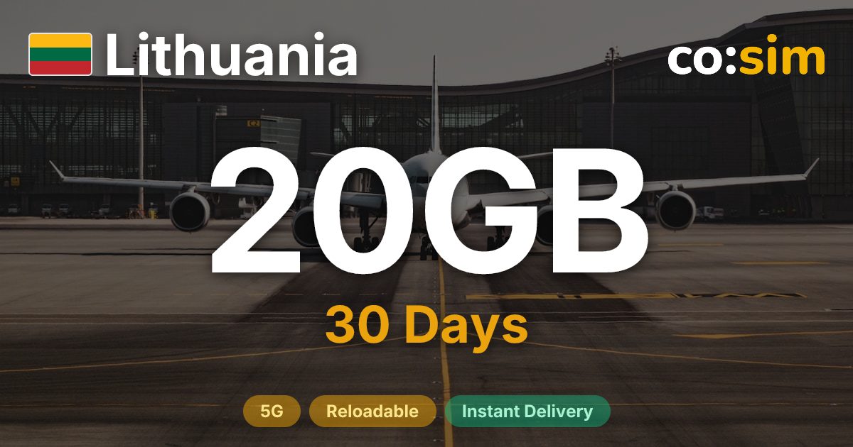 Lithuania eSIM — 20GB