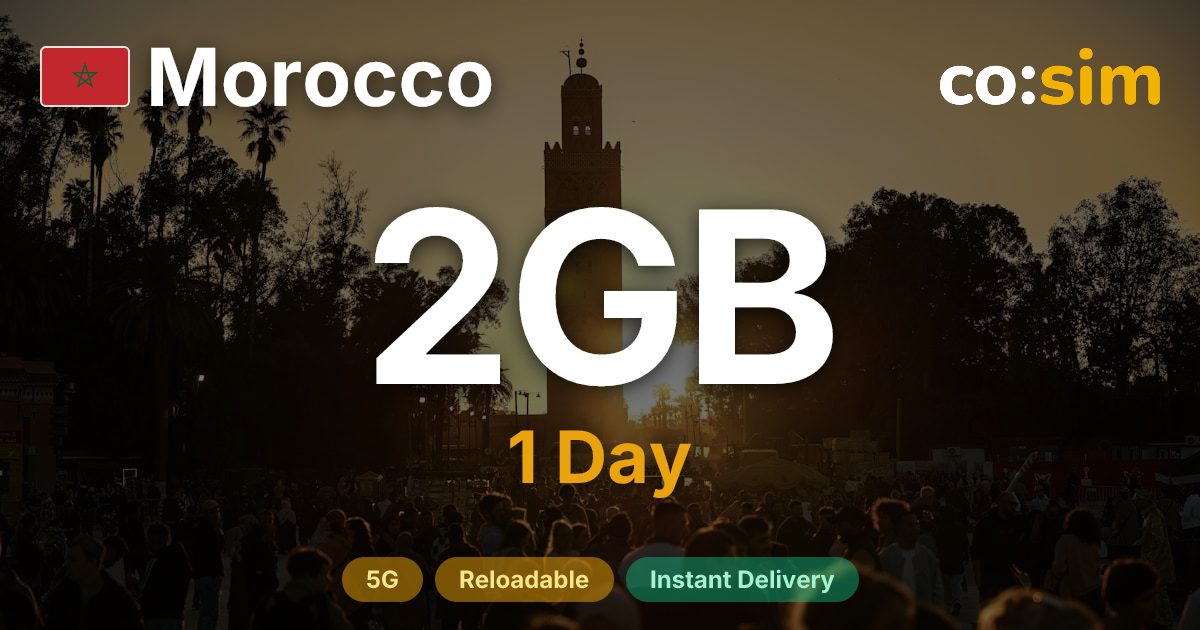 モロッコ eSIM — 2GB+∞