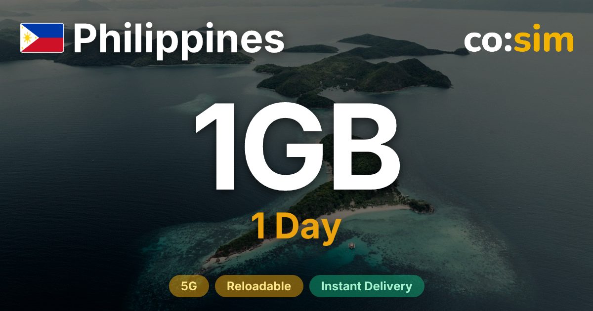 Filipinas eSIM — 1GB+∞