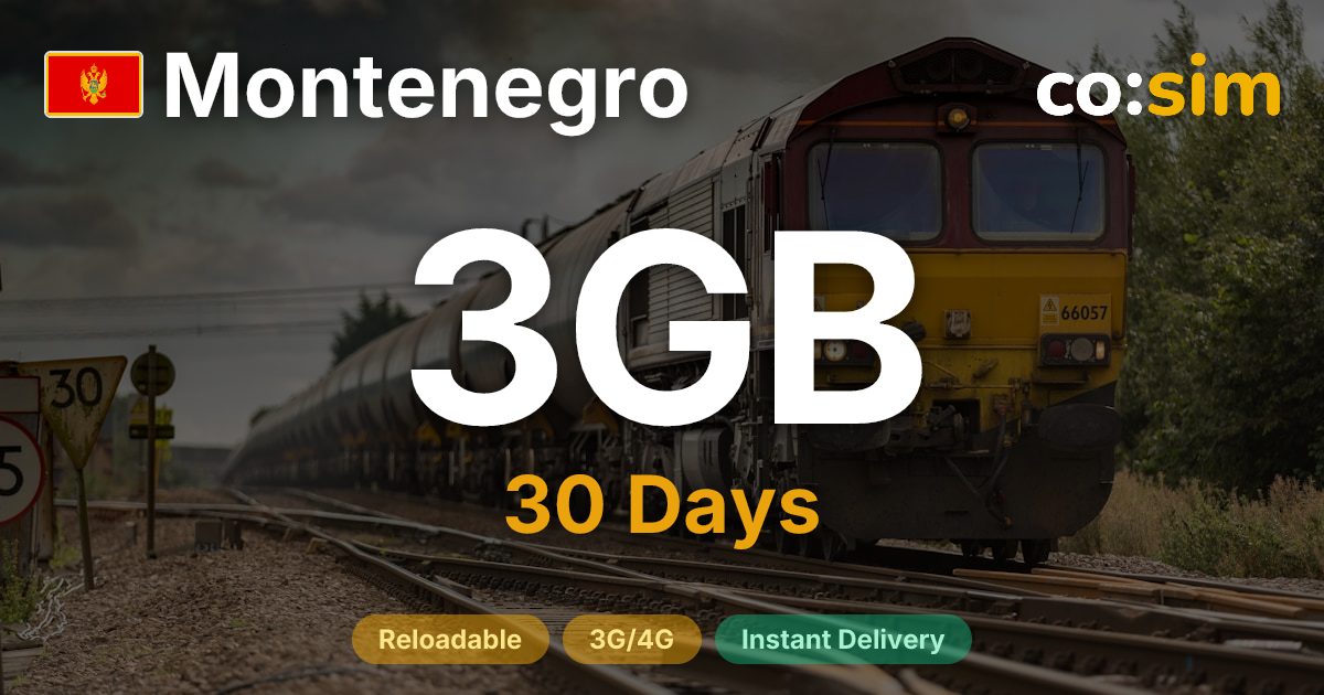 Montenegro eSIM — 3GB
