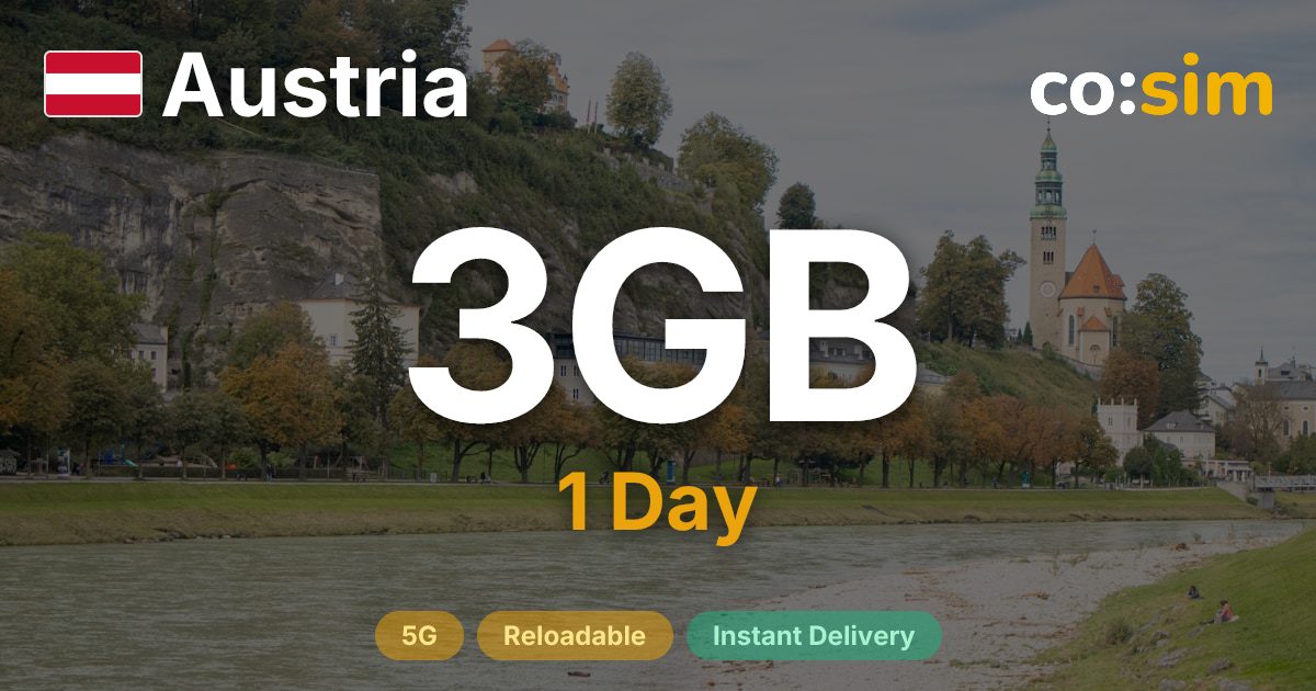 Autriche eSIM — 3GB+∞