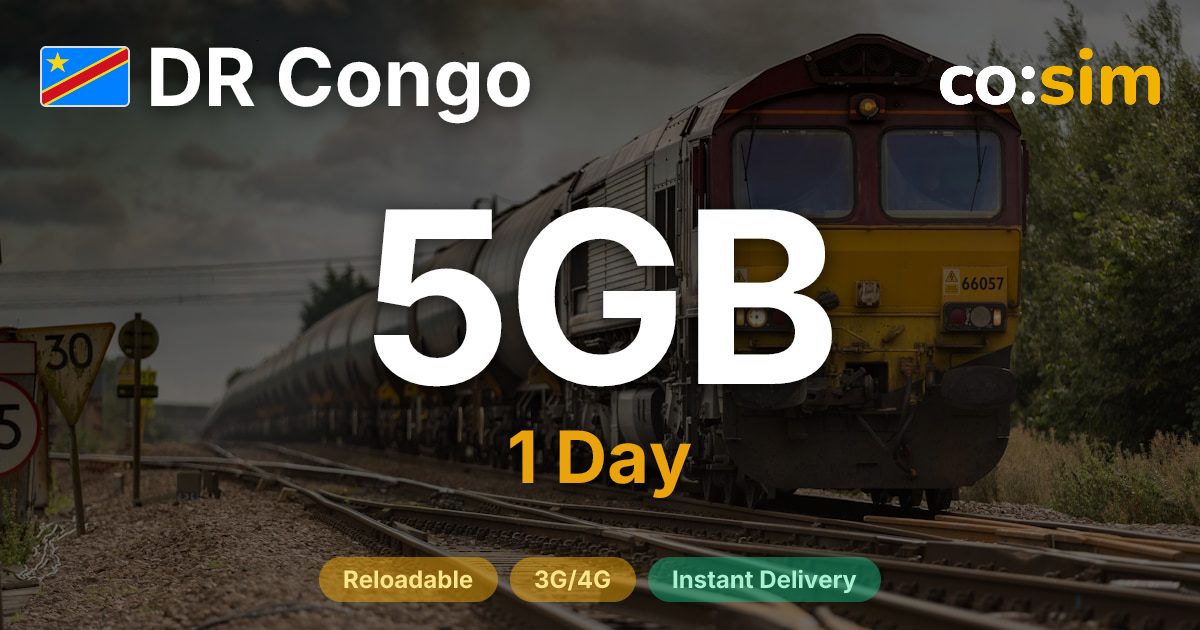 República Democrática del Congo eSIM — 5GB+∞