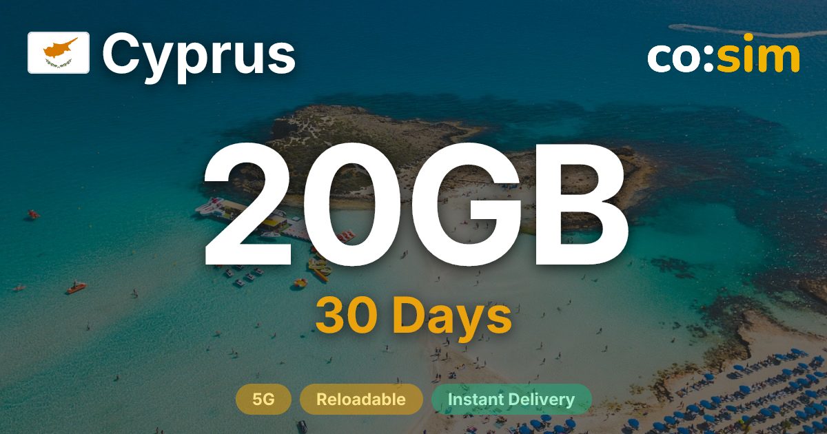 Cyprus eSIM — 20GB