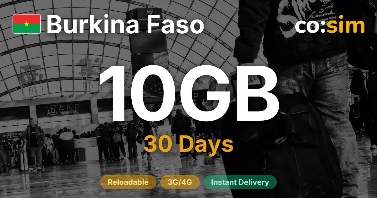 Burkina Faso eSIM — 10GB