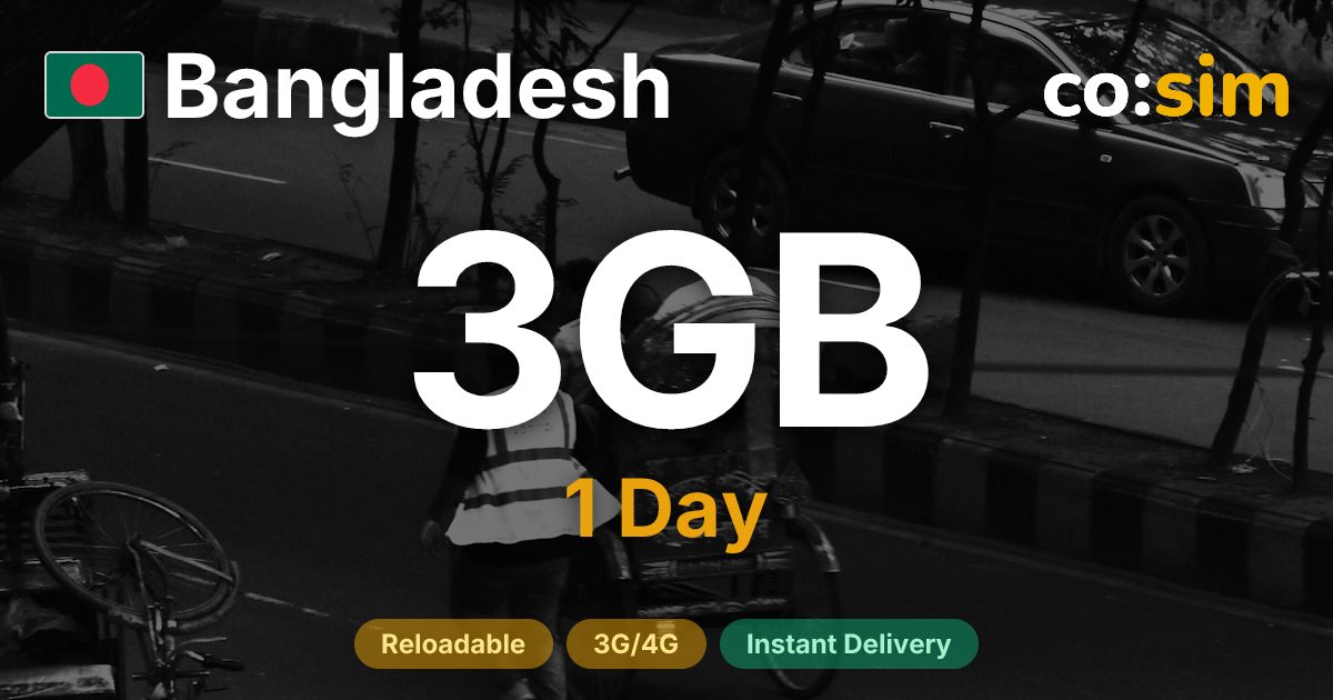 Bangladesh eSIM — 3GB+∞