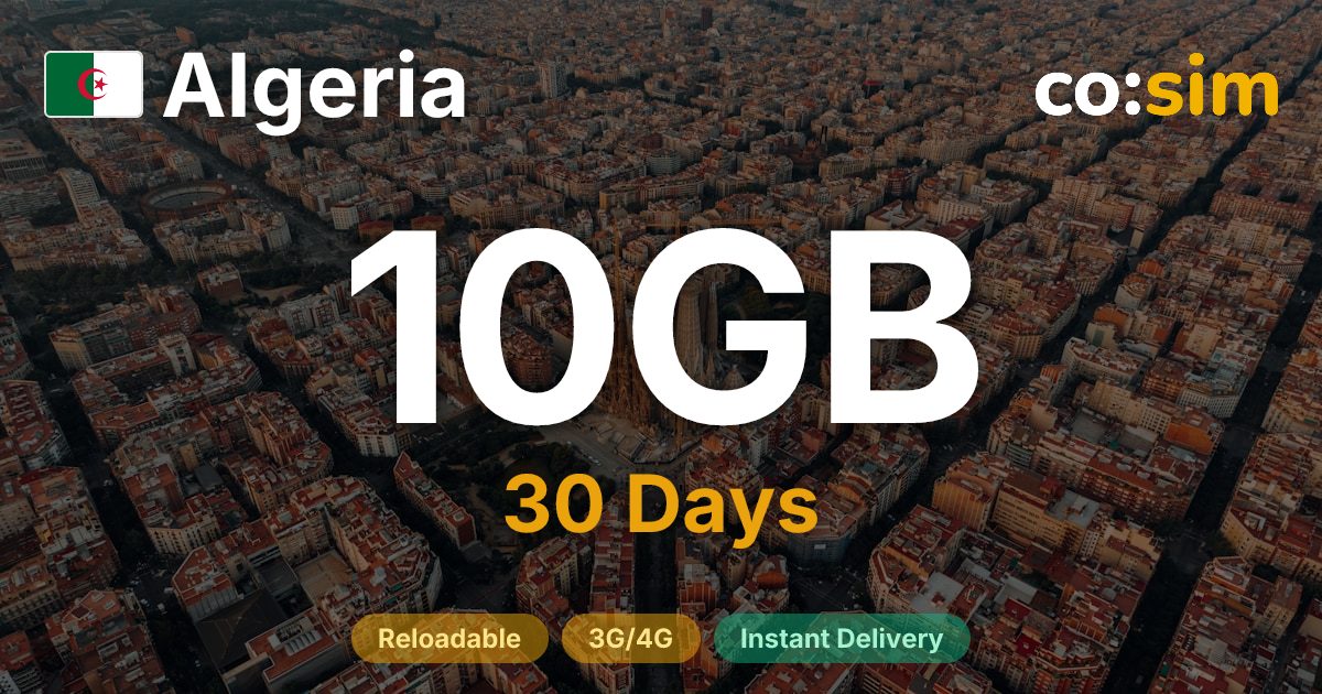 Algeria eSIM — 10GB