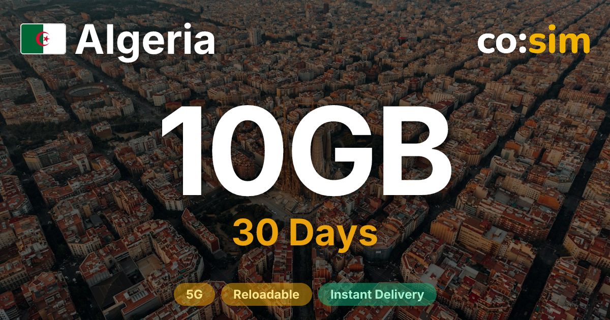 Algerien eSIM — 10GB