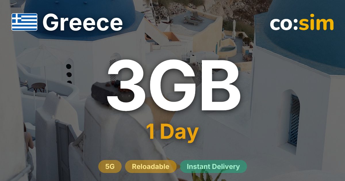 ギリシャ eSIM — 3GB+∞