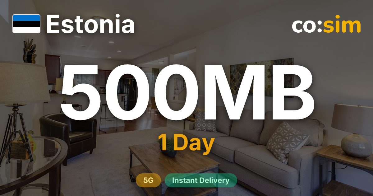 Estonie eSIM — 500MB+∞