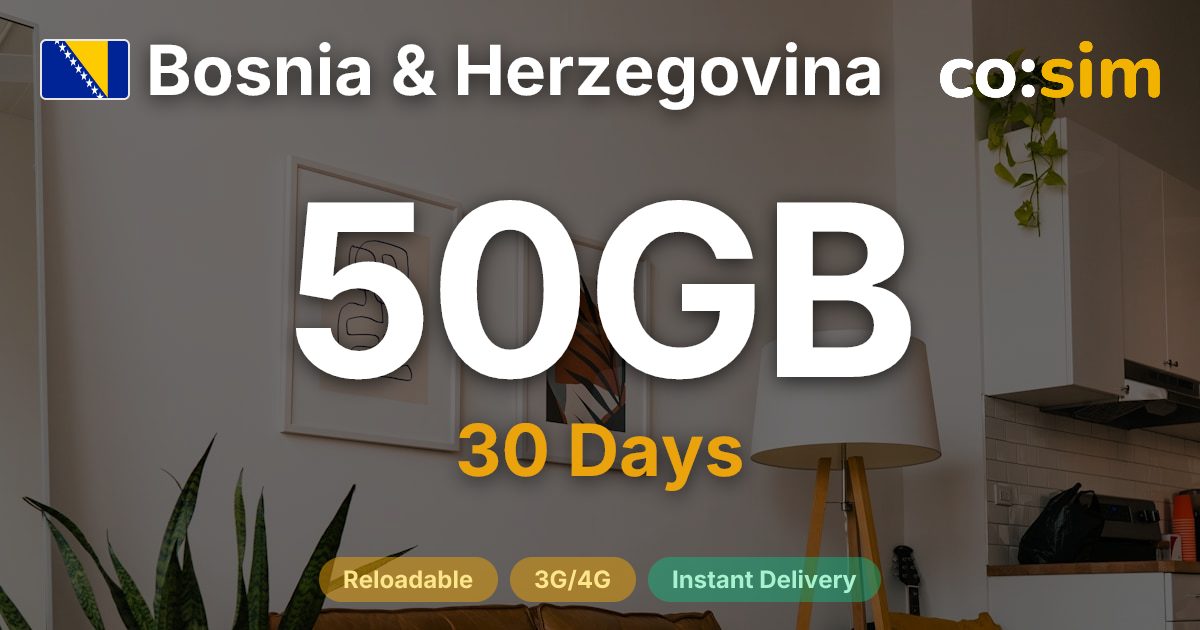 Bosnia & Herzegovina eSIM — 50GB
