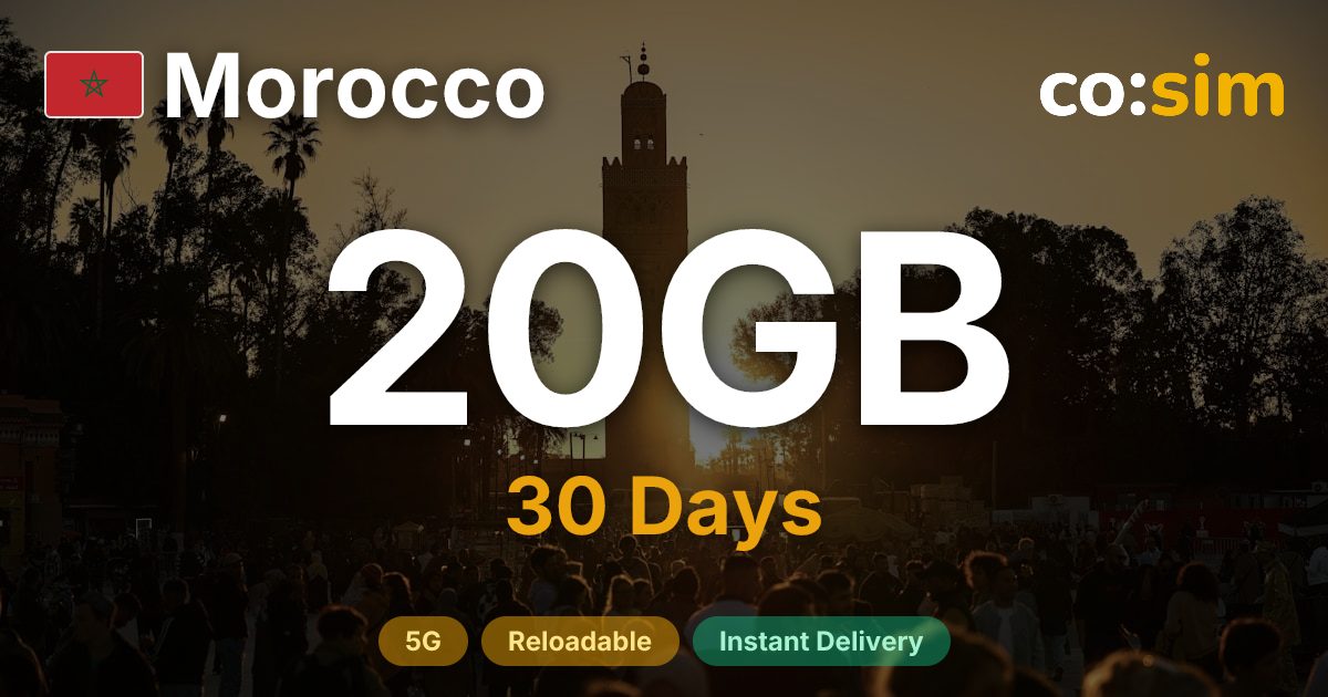Morocco eSIM — 20GB