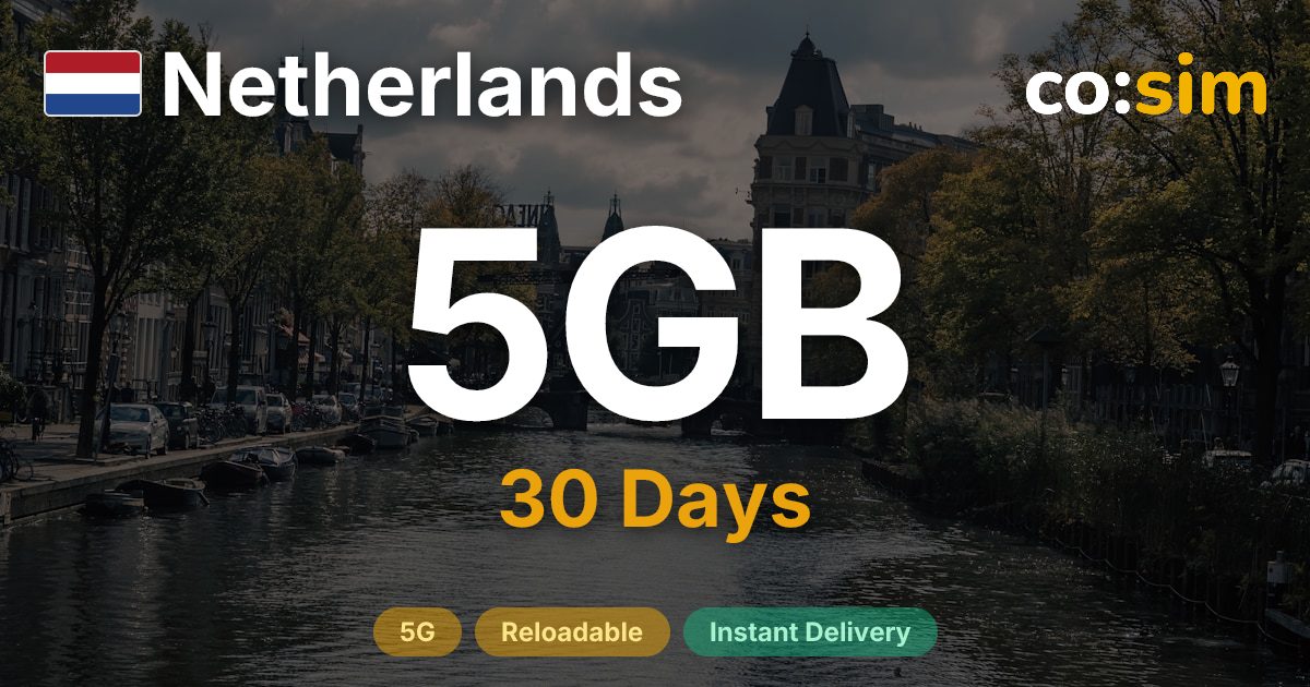 Netherlands eSIM — 5GB