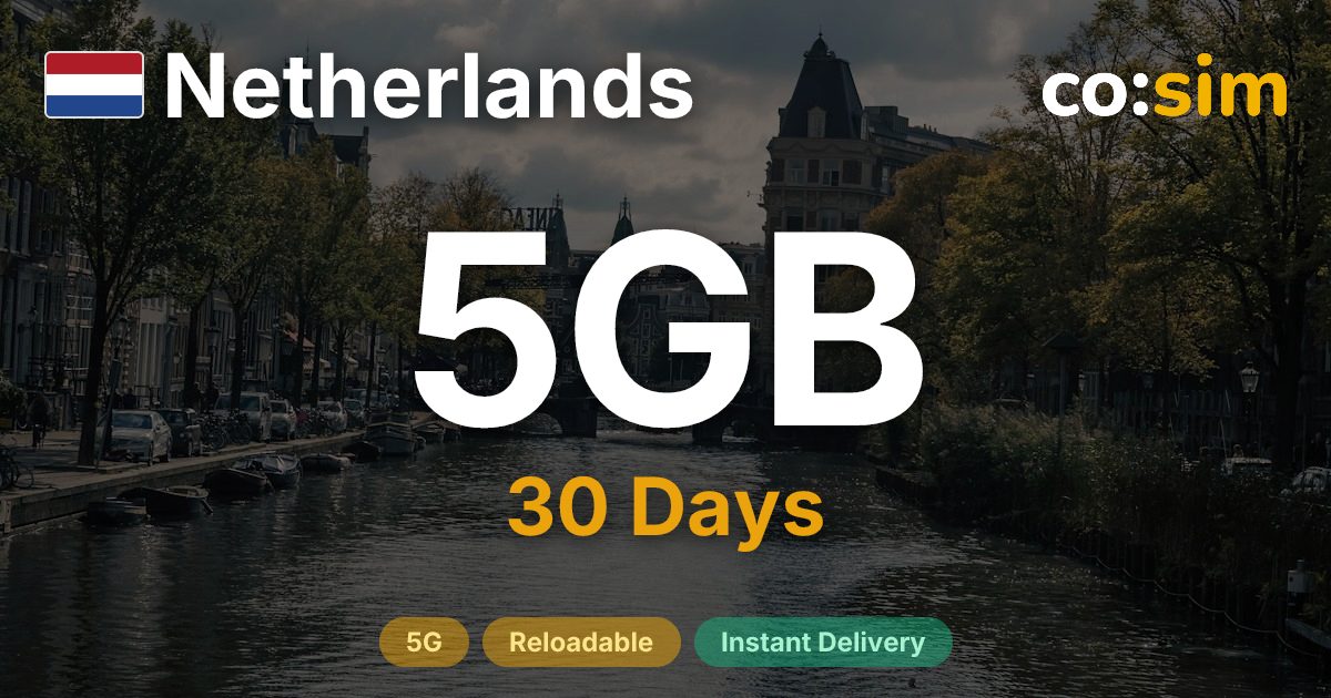 Países Bajos eSIM — 5GB