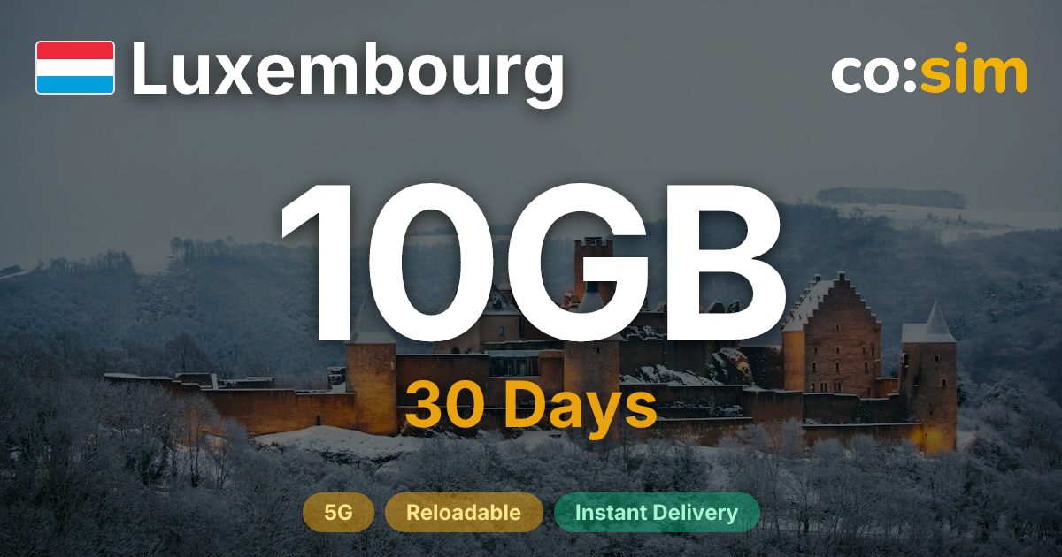 Luxembourg eSIM — 10GB