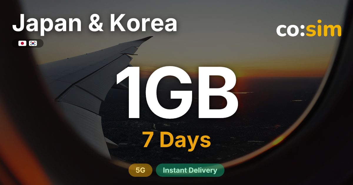Japan & Korea eSIM — 1GB