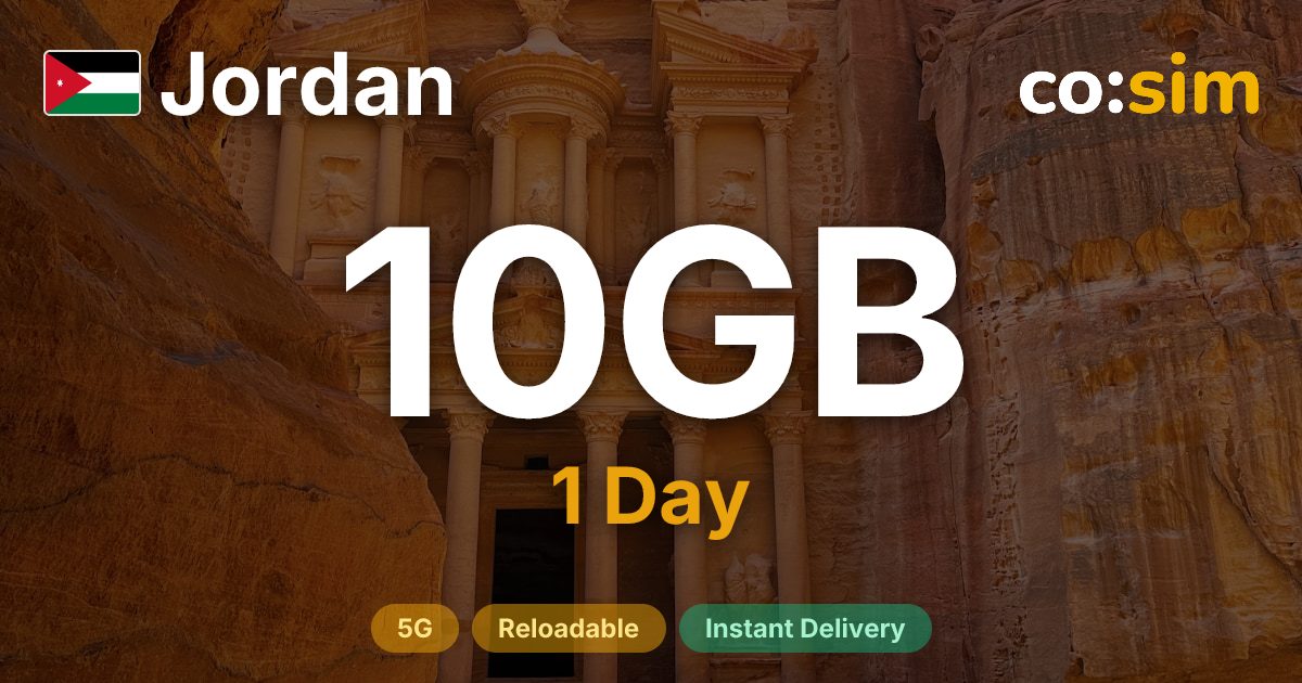 요르단 eSIM — 10GB+∞