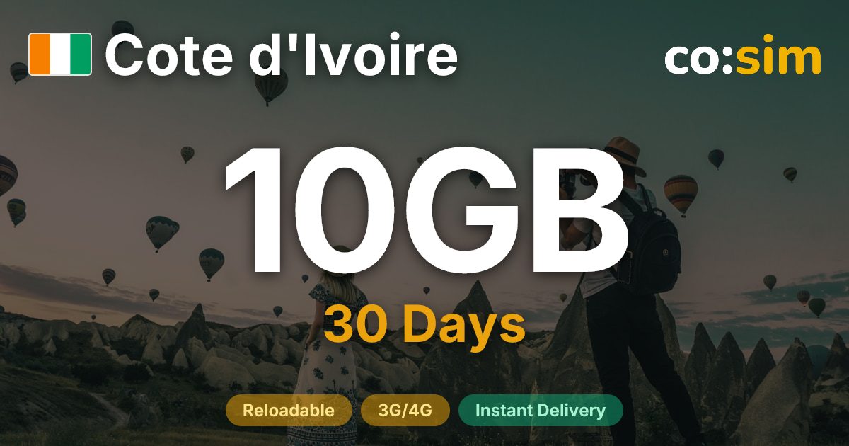 Côte d'Ivoire eSIM — 10GB