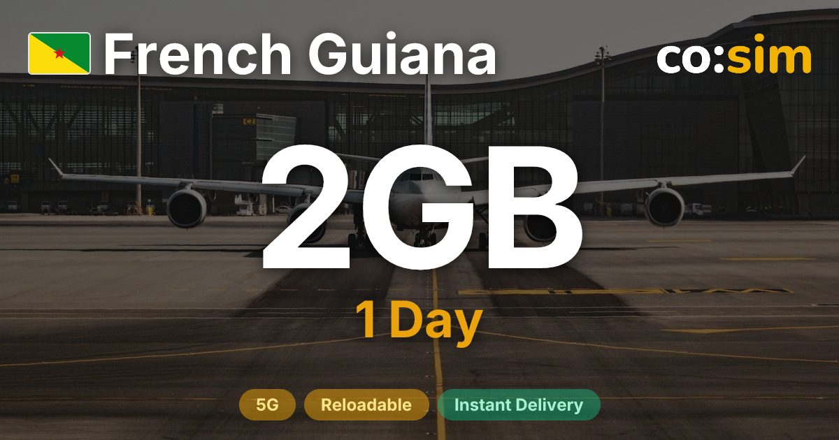 Guayana Francesa eSIM — 2GB+∞