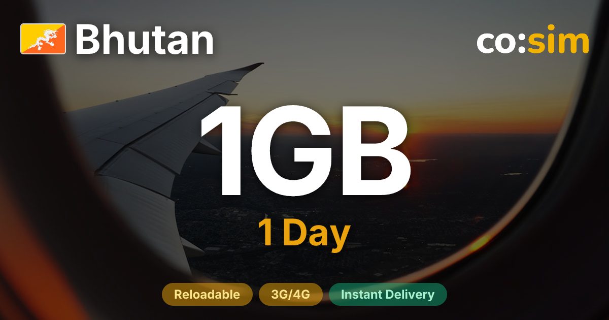ブータン eSIM — 1GB+∞