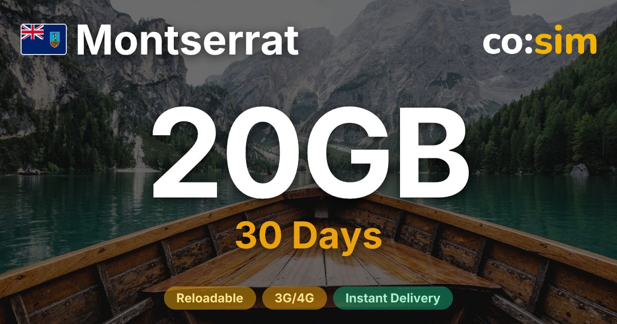Montserrat eSIM — 20GB