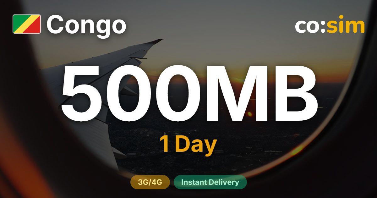 コンゴ共和国 eSIM — 500MB+∞