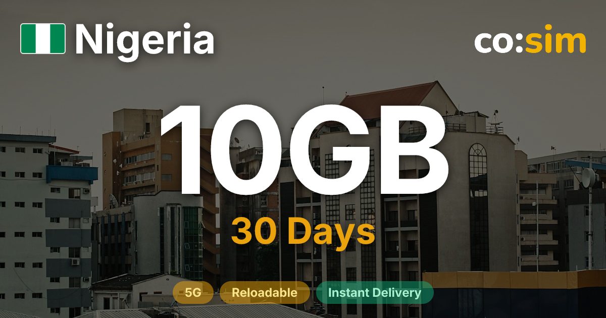 Nigeria eSIM — 10GB