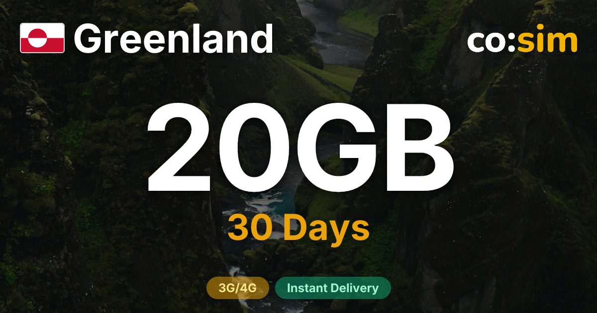 Grönland eSIM — 20GB