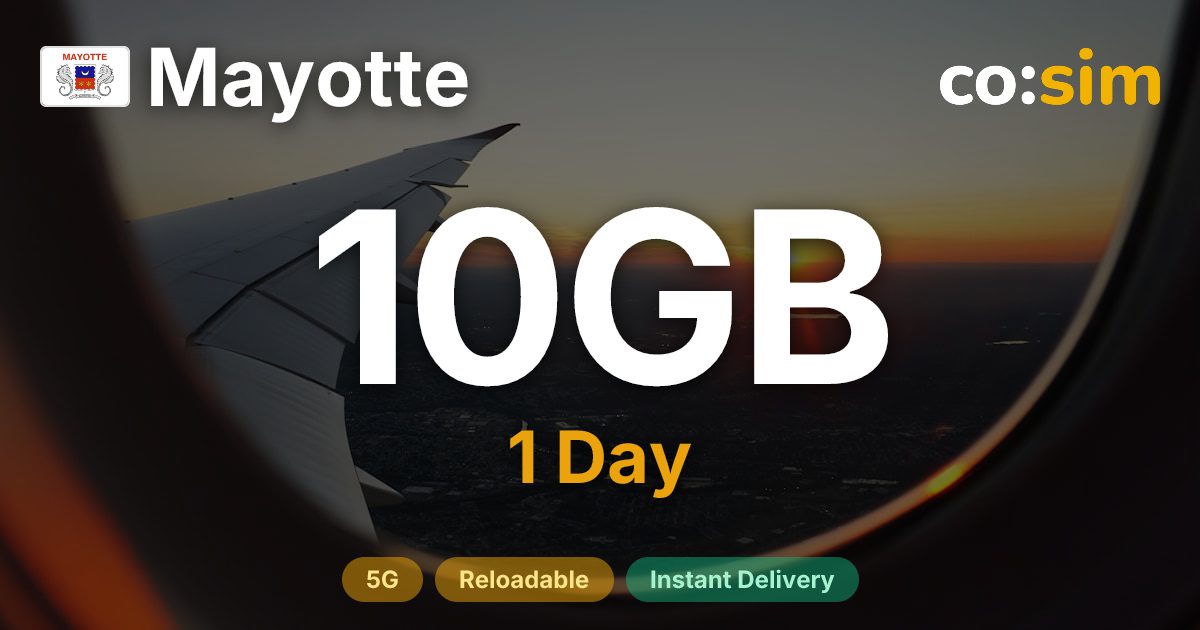 마요트 eSIM — 10GB+∞