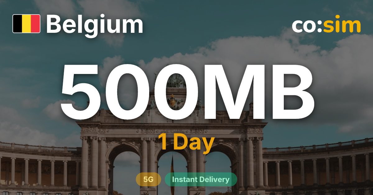 벨기에 eSIM — 500MB+∞