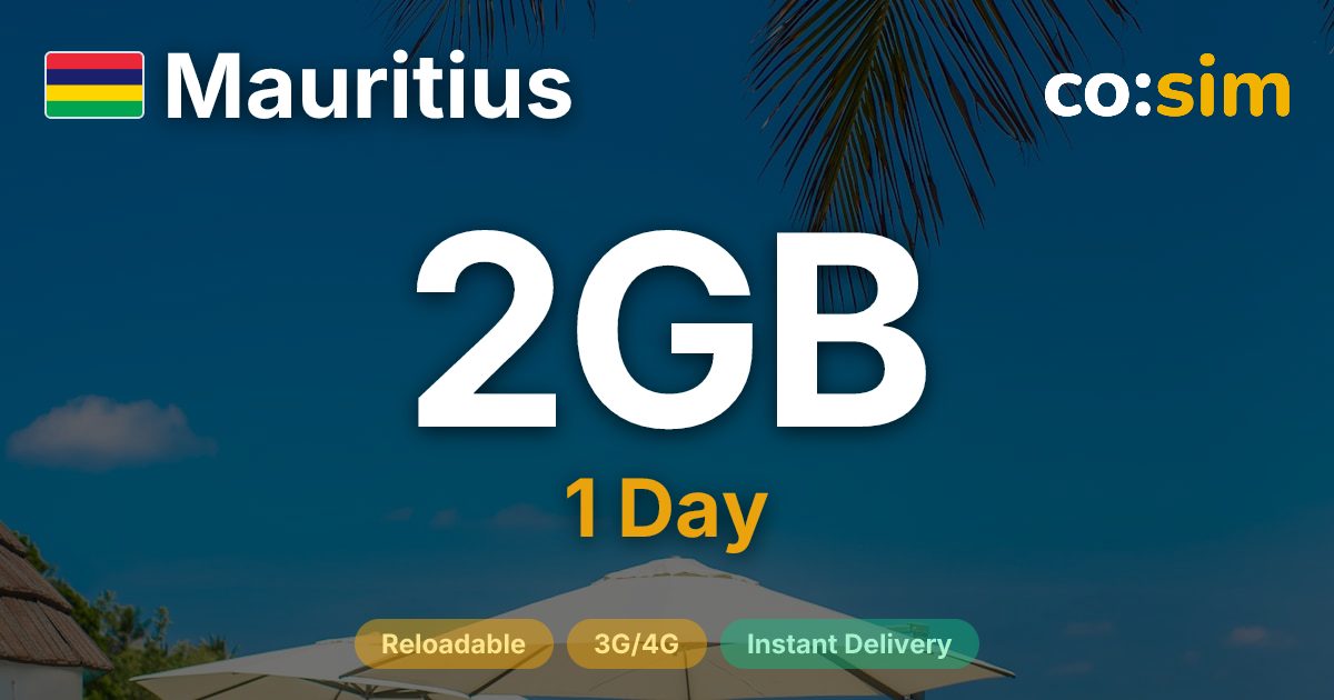 Maurice eSIM — 2GB+∞
