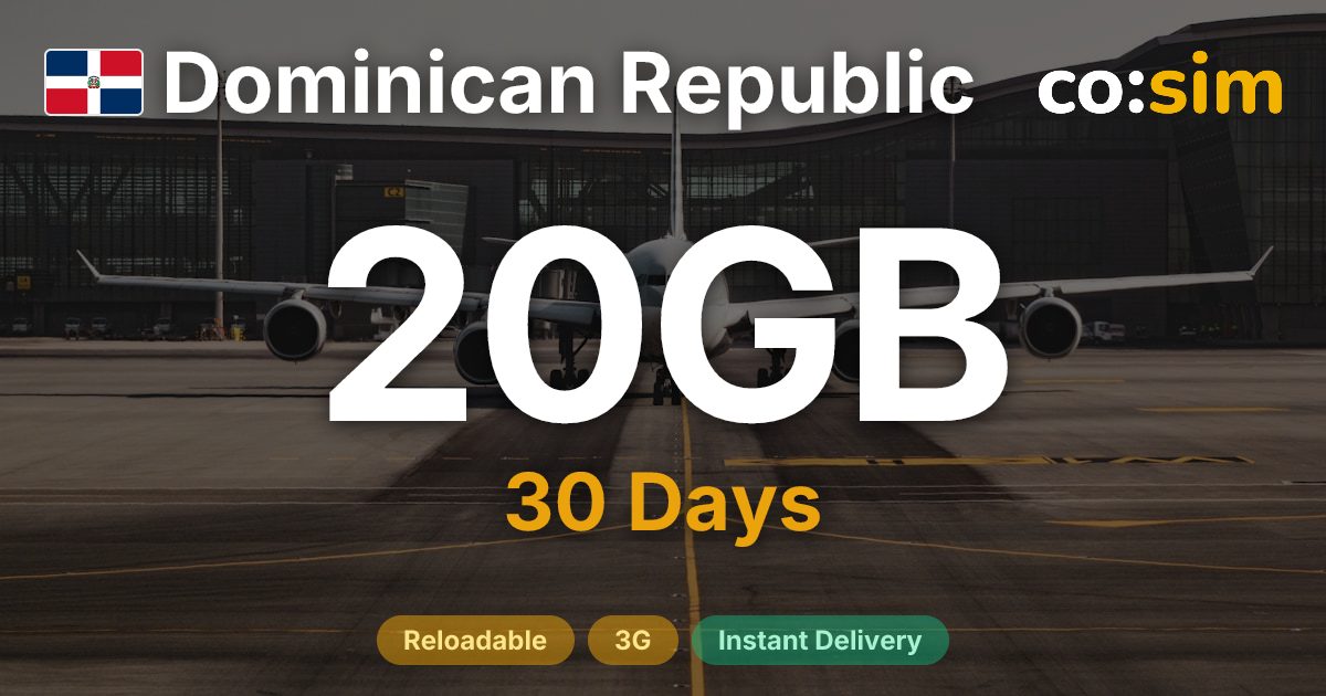 Dominican Republic eSIM — 20GB