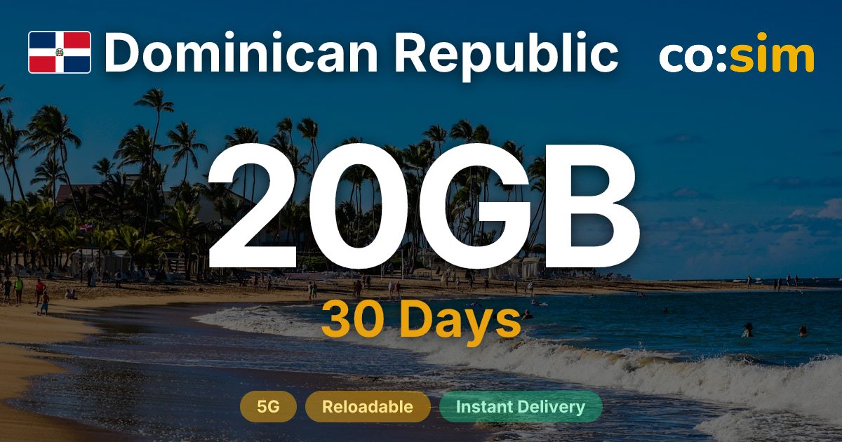 Dominican Republic eSIM — 20GB