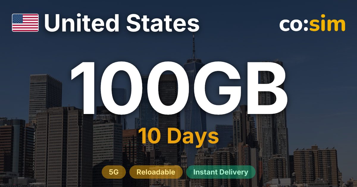 United States eSIM — 100GB