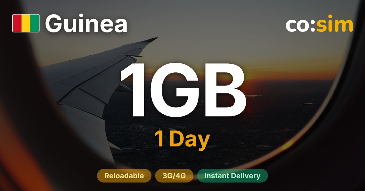 ギニア eSIM — 1GB+∞