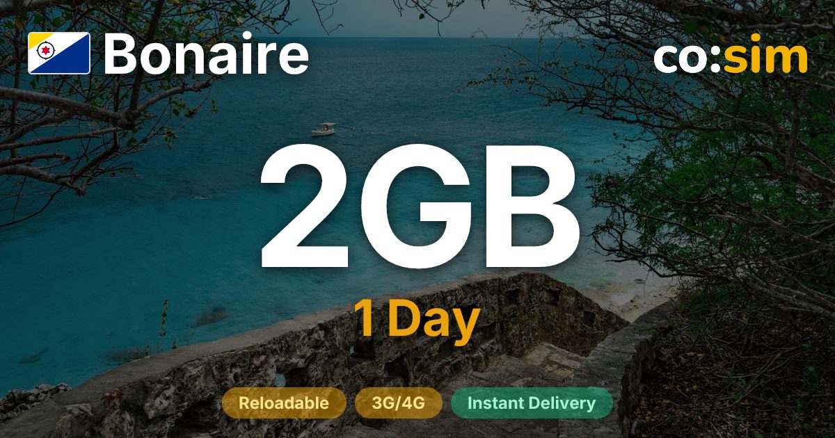 Caribbean Netherlands eSIM — 2GB+∞